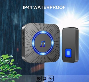 Беспроводной дверной звонок, водонепроницаемый, 300 м, IP55