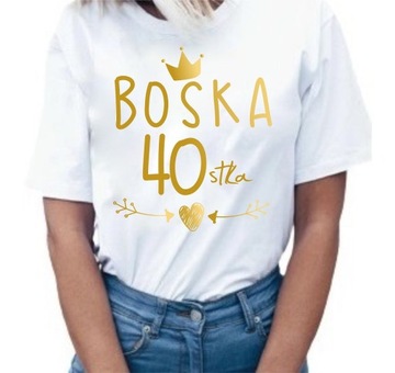 Damska koszulka PREZENT na URODZINY 30 40 50 M