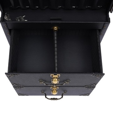 RETRO KUFEREK KOSMETYCZNY WALIZKA NA KÓŁKACH