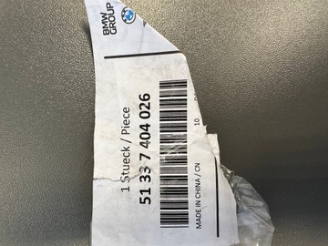 16444510 BMW G30 LIŠTA ZHRNUJÍCÍ LEVÝ PŘEDNÍ