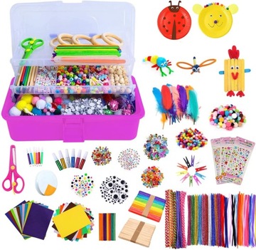 ZESTAW RZEMIEŚLNICZY DLA DZIECKA DIY ARTYKUŁY ARTYSTYCZNE DLA DZIECI x1600