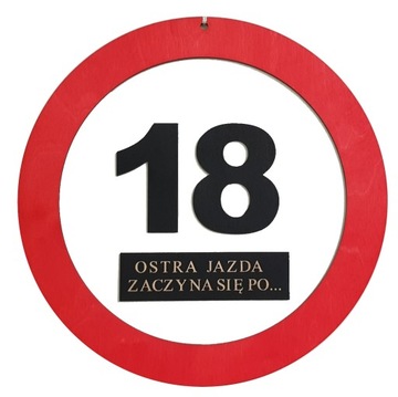 PREZENT NA URODZINY OSTRA JAZDA CYFRA 18