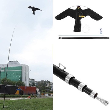 Выдвижной воздушный змей «Ястреб» для отпугивания птиц с телескопической штангой