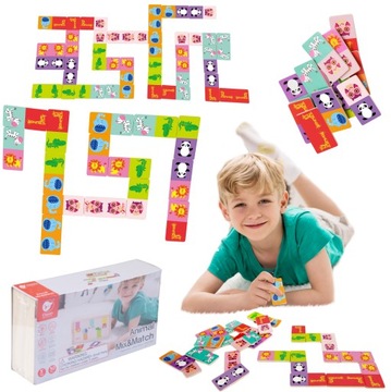 UKŁADANKA MONTESSORI DOMINO ANIMAL CLASSIC WORLD