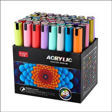FLAMASTRY AKRYLOWE MARKAERY PROMARKERY JUPAI 48szt