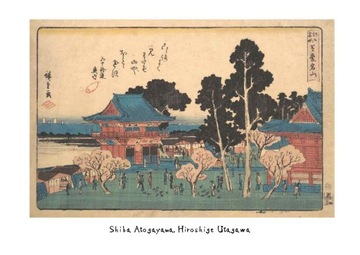 Kopia drzeworytu Shiba Atogayama, Utagawa Hiroshige A2 bez ramy