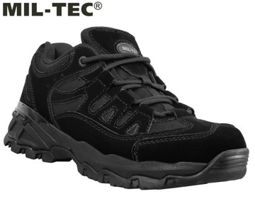 BUTY TAKTYCZNE WOJSKOWE Trekkingowe MIL-TEC SQUAD 2,5" Skórzane Czarne 45