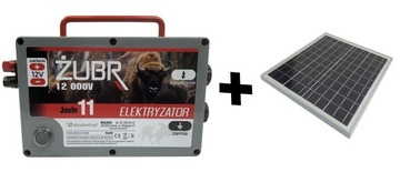 Zestaw pastuch ŻUBR 11J + panel solar 20W