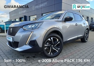 Peugeot 2008 II e-SUV Elektryczny 50kWh 136KM 2023 Peugeot 2008 e-2008 Allure Pack 136 KM I wl. Gwarancja FV23 136KM