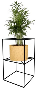 KWIETNIK METALOWY STOJĄCY STOJAK NA KWIATY CZARNY 40 CM LOFT PRODUKT POLSKI