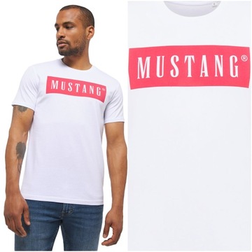 MUSTANG ALEX C MĘSKI T-SHIRT KOSZULKA LOGO 3XL