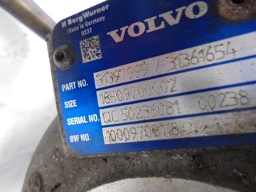 ТУРБОКОМПЕНСАТОР 31397999 VOLVO V60 LIFT 2.0 D4