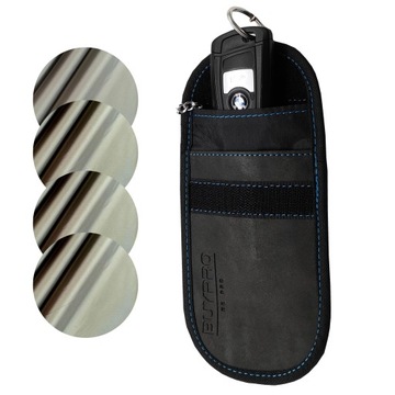 Etui na Kluczyk Keyless Klatka Faraday Blokada Sygnału 2x Pokrowiec OCHRONA