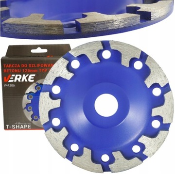 TARCZA DIAMENTOWA DO SZLIFOWANIA BETONU 125mm DYSK T SHAPE GARNKOWA 22,2 mm