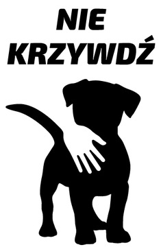 Naklejka na samochód na auto NIE KRZYWDŹ CZARNA