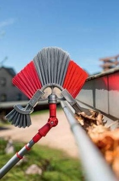 Фасадная метла для чистки кровельных желобов, телескопическая до 360 см.