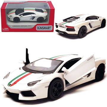 AUTO MODEL LAMBORGHINI AVENTADOR LP700-4 SAMOCHÓD METALOWY KINSMART 1 38