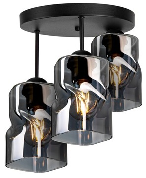 SZKLANA LAMPA WISZĄCA SUFITOWA ŻYRANDOL PLAFON LED