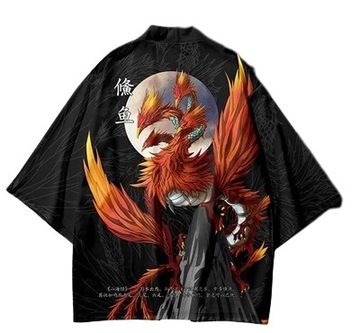 JAPOŃSKIE KIMONO HAORI SAMURAJ TIAO YU KSIĘGA GÓR I MÓRZ SHANHAI JING YU3