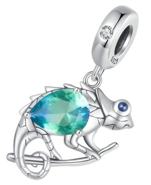 Charms Srebro 925 Charms Zawieszka Charms Kameleon