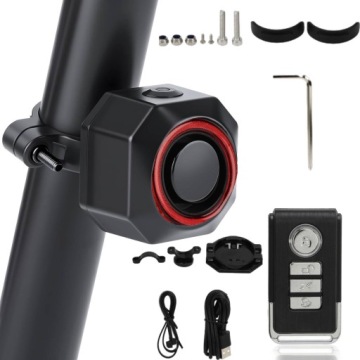 Alarm rowerowy do roweru alarm na rower z pilotem lampa lampka rowerowa tył