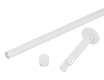 Одинарный карниз МЕТАЛЛ фи19 мм LOFT - 140см Черный матовый