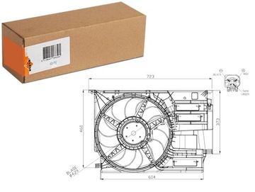 VENTILÁTOR CHLADIČŮ Z POUZDRO BMW 2 F45 GRANÁT TOURER F46 X1 F48 X2