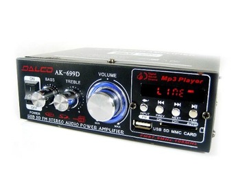 WZMACNIACZ UKC AK-669D 2-KANAŁY 60W KARAOKE MP3/SD