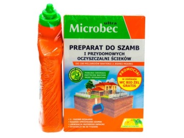 Bros Microbec Ultra Lemon Препарат для септика 1кг + Туалетный гель 500мл