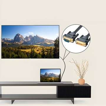 КАБЕЛЬ DVI-I НА VGA D-SUB DVI 24+5 DUAL LINK ДЛЯ МОНИТОРА 150 СМ