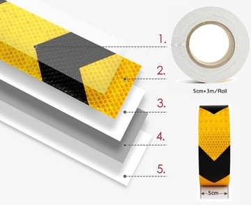 ЛЕНТА САМОКЛЕЯЩАЯСЯ СВЕТООТРАЖАЮЩАЯ СТРЕЛКА ОРАНЖЕВАЯ СВЕТООТРАЖАЮЩАЯ 5М