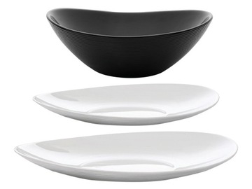 ORION ТАРЕЛКИ ОБЕДЕННЫЕ 6/18 белые и черные