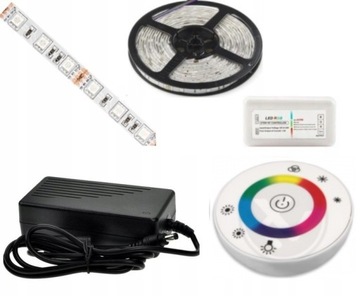 ZESTAW 10m TASMA LED RGB 5050 PILOT DOTYKOWY UFO