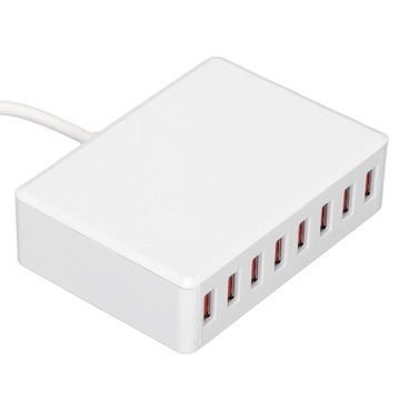 WIELOKROTNA ŁADOWARKA ŚCIENNA USB 8-PORTOWA TRAVEL POWER ADAPTER 5V/10A 50W