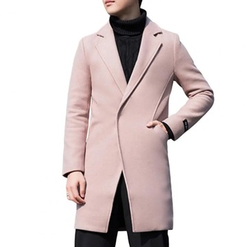 2023 Winter New Men's Coat Lapel Warm Slim Fit Win