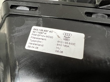 AUDI A4 A5 Q5 2,0 TFSI FILTR VZDUCHU 8K0133837AC