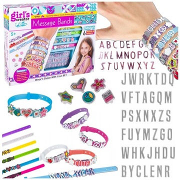 НАБОР БУСИН ДЛЯ ИЗДЕЛИЯ БРАСЛЕТОВ БУКВЫ БРАСЛЕТЫ ПОДАРОК