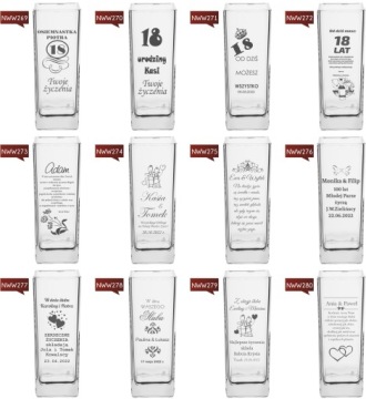 Ваза с гравировкой ПОДАРОК ​​на годовщину свадьбы 5 25 50