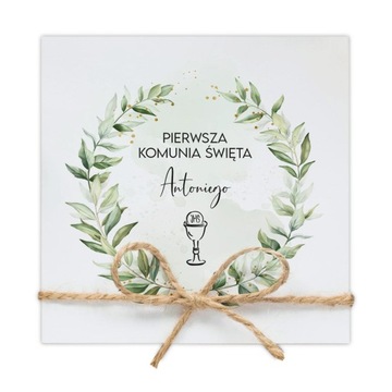 Zaproszenia na Pierwszą Komunię Świętą komunijne Z TWOIMI DANYMI + GRATIS