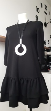sukienka damska tunika czarna r 36