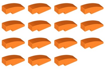 Lego 50950 Slope Curved 3x1 Orange 15szt. NOWE