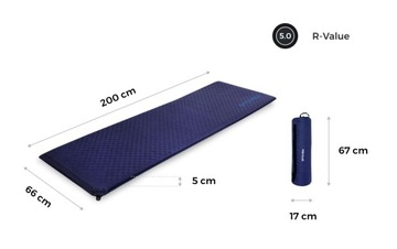 Самонадувающийся коврик R-VALUE 5,0 толщиной 5 см, шириной 200 см Spokey COUCH