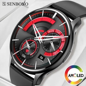 НОВЫЙ Senbono HK89 AMOLED 1.43 466*466 меню PL.