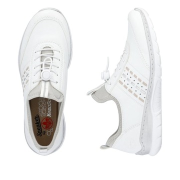 półbuty Rieker damskie Komfortowe buty Sneakersy wkładka MemoSoft L3259-80
