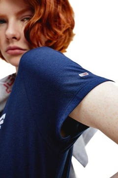 Tommy Jeans T-Shirt Logo V-Neck Tee rozmiar L