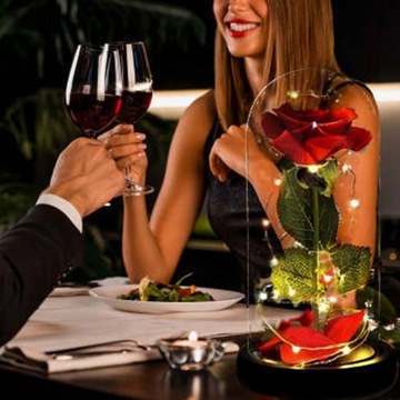 ВЕЧНАЯ РОЗА В СТЕКЛЕ КРАСОТА И ЗВЕРЬ ЗАЧАРОВАННАЯ РОЗА НАВСЕГДА РОЗА