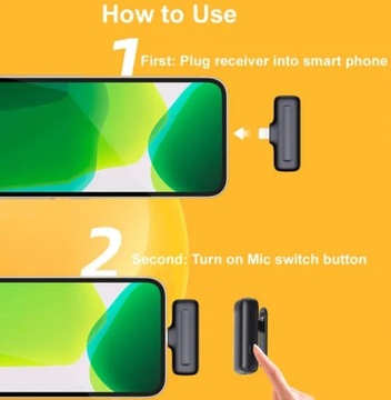 2 БЕСПРОВОДНЫХ МИКРОФОНА USB-C + ЧЕХОЛ