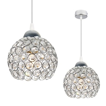 SUFITOWA LAMPA WISZĄCA ŻYRANDOL PLAFON SZKLANA LED