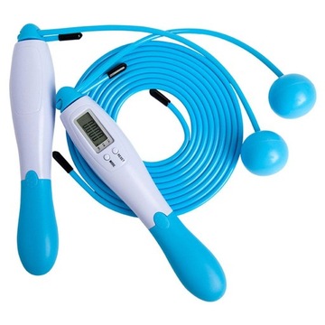Беспроводная скакалка Flameer с цифровым счетом, синяя