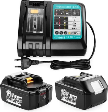 Akumulator Li-Ion Makita 18V 5Ah 2szt + Ładowarka